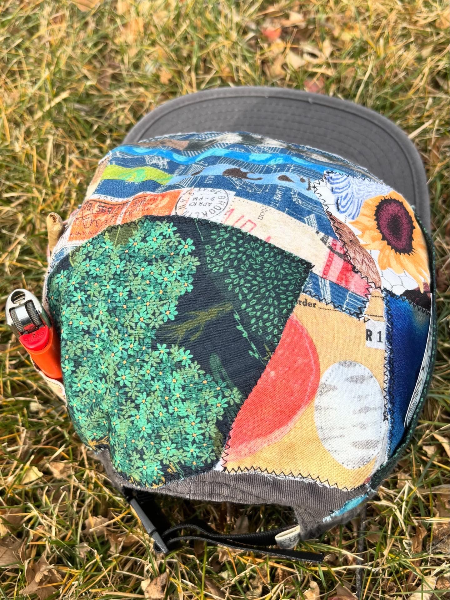 Custom canvas tote with hand-stitched logo.