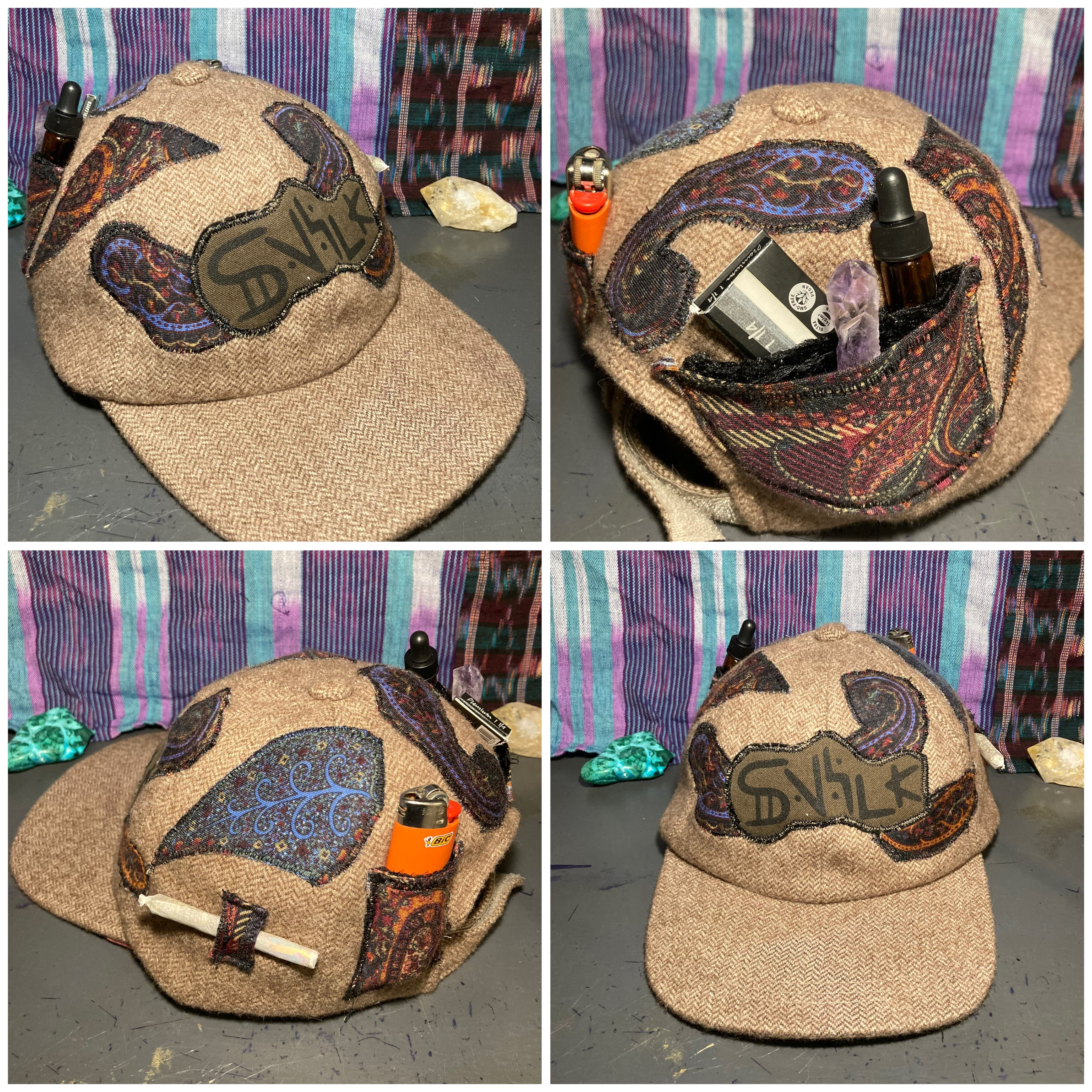 Keyring batch laid out on a workbench.