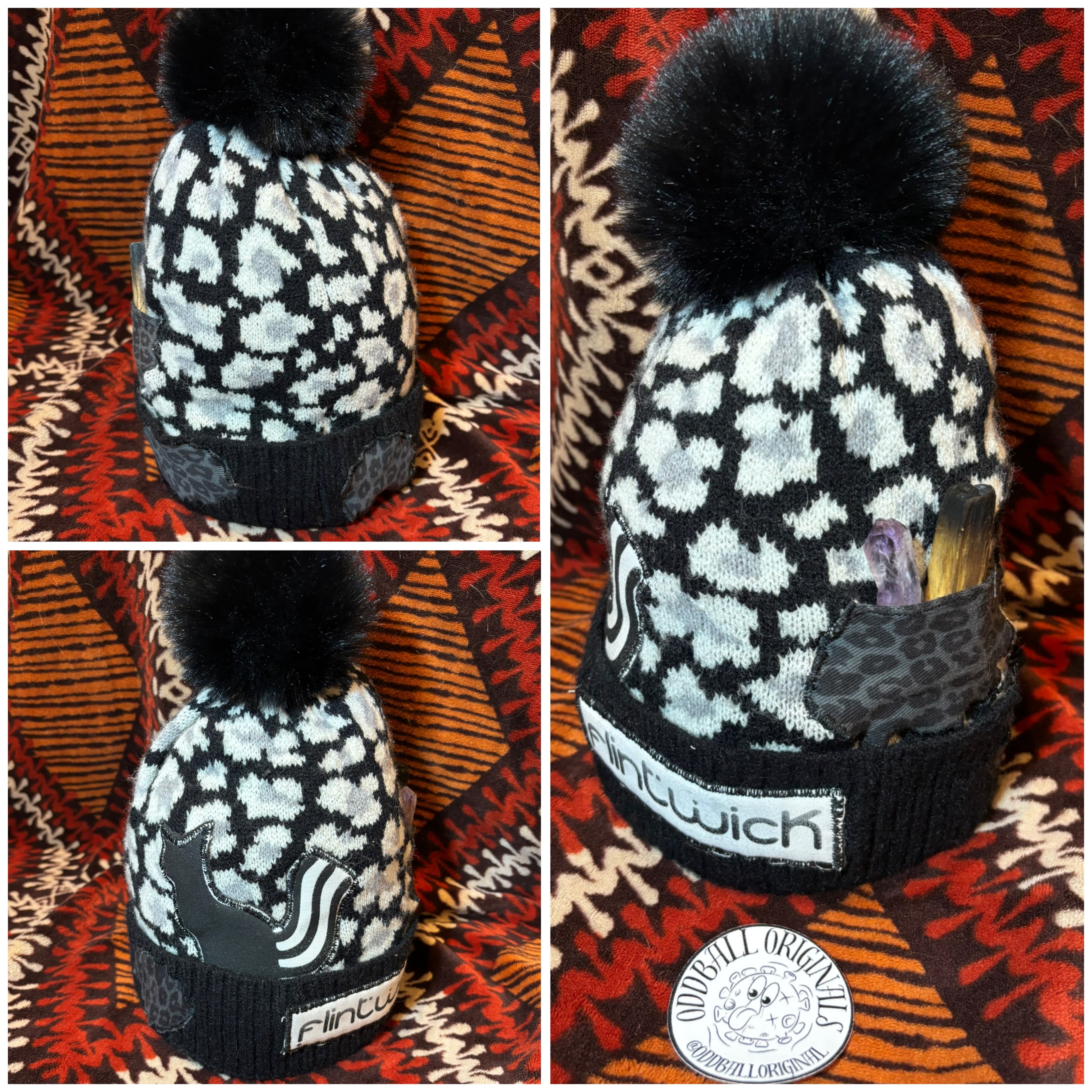 Three Flintwick caps laid flat.