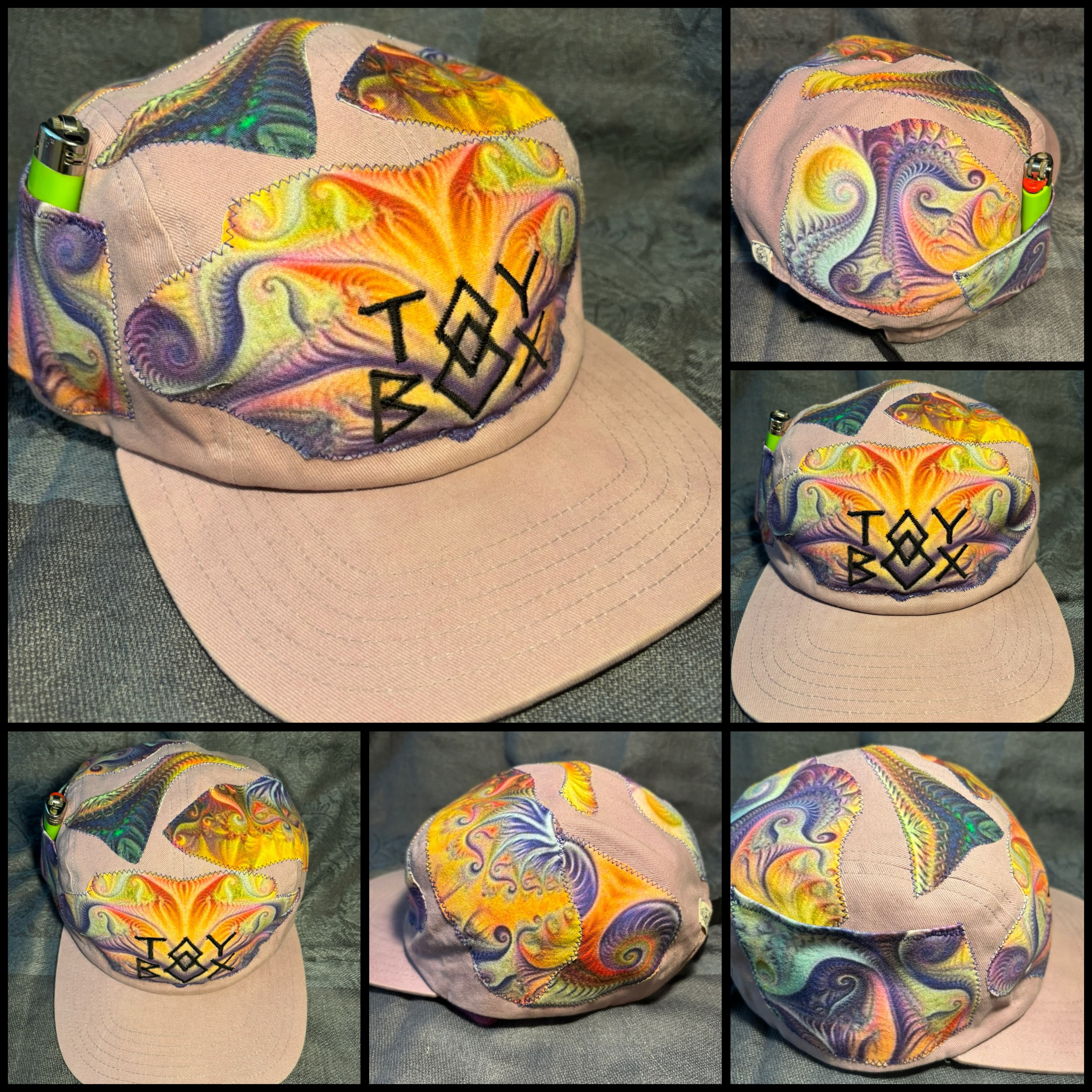 Toybox odd-panel cap, front view.